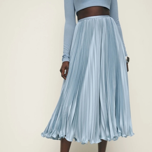 Reformation Bala Skirt in Mineral Blue size 2 NWT - Picture 6 of 12